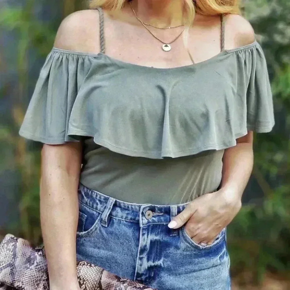 OLIVE So Soft Off Shoulder Top - Picture 2 of 4